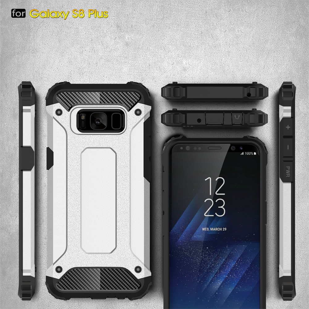 TPU+PC 2in1 drop Silicone Rubber Armor Hard case For Samsung galaxy S8 S8 Plus