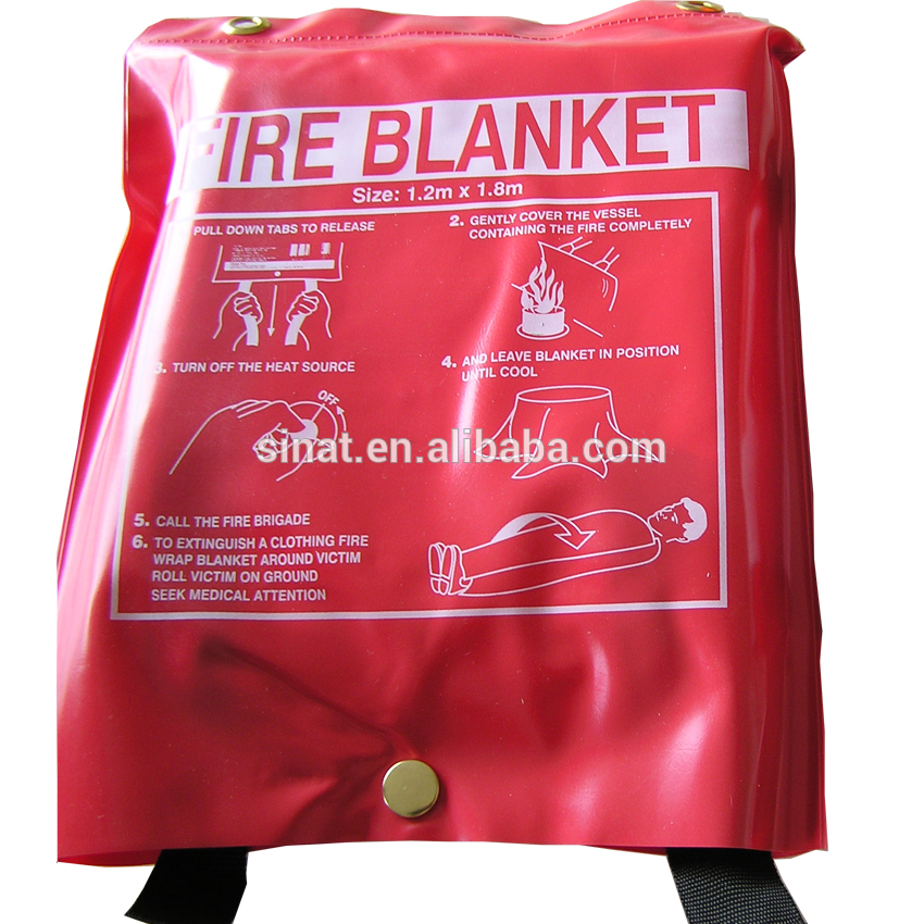 Red soft bag packed 1.2x1.8m Fireproof blanket