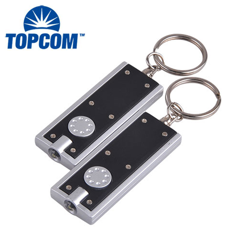 Best Promotional Gift Mini Keychain LED Flashlight PVC LED Keyring