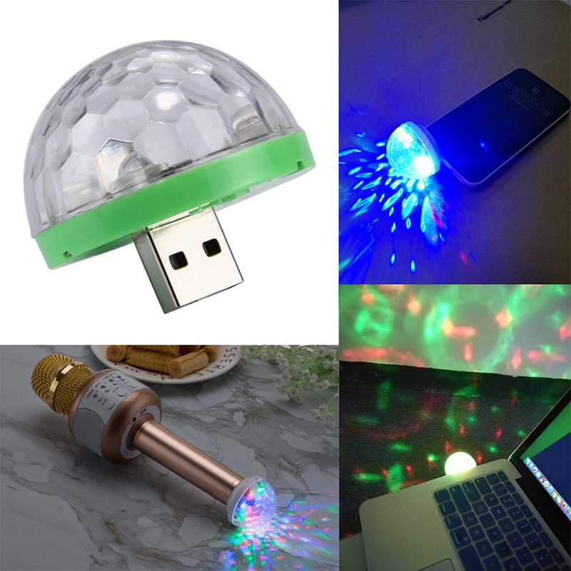 USB LED Light Led Magic ball Rotating Led Laser DJ Stage disco light for phone mobiles voice sensitive