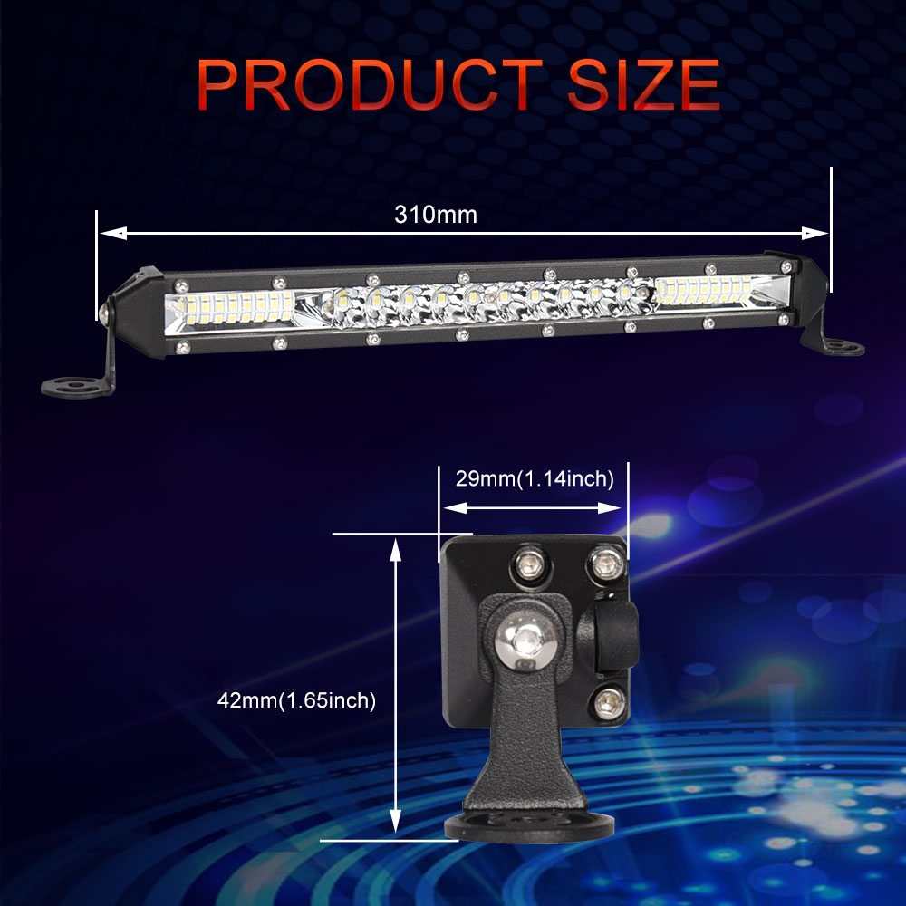 cheap slim led light bar super bright 10inch truck waterproof 12V car led light bar