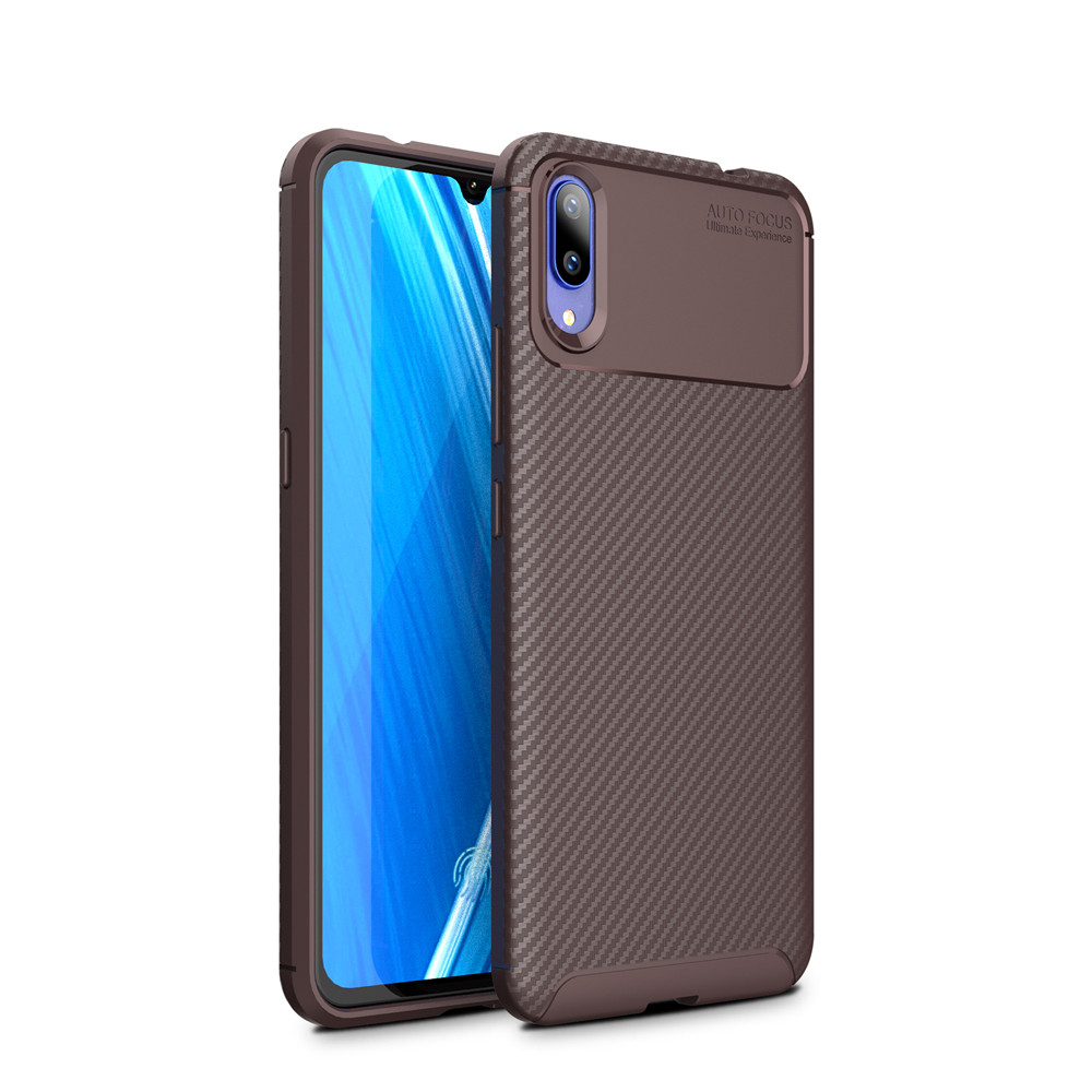 Carbon Fiber 360 Protective phone case For Vivo X23 TPU Silicone back cover case