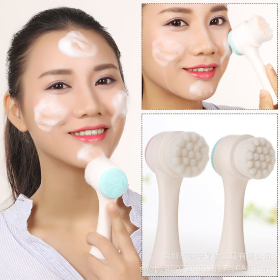 Double Side Multifunctional Face Cleanser Brush Skin Cleaner Face Washing Machine Exfoliator Facial Cleaning Brush