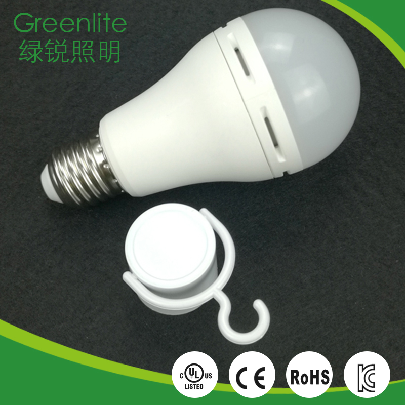 High performance rechargeable A60 9W e27 led light bulb