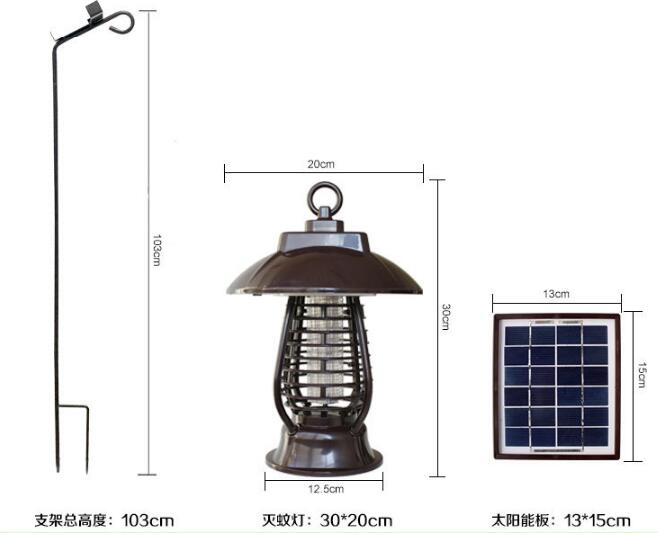 24LED Outdoor 2 in 1 mosquito killer bug zapper Solar Lighting