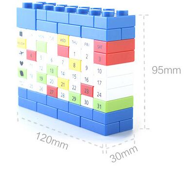 fidgest toy transparent box pack DIY events plastic building block desk calendar