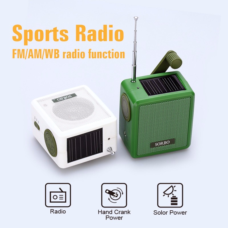 Solar and Hand Crank Multi Band Radio Receivers AM/FM/WB Radio