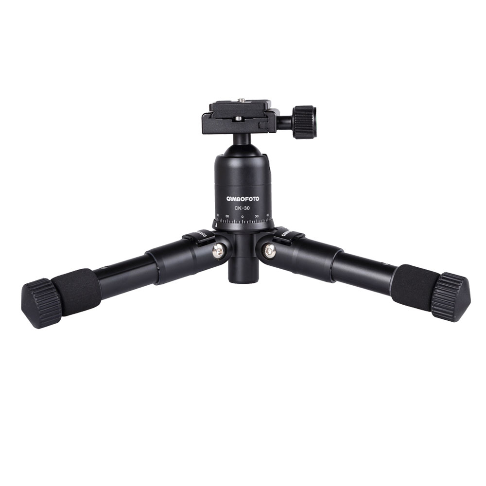 Portable Foldable Aluminum alloy Tripod Ultra Compact Desktop Macro Mini Tripod Kit with Ball Head for Canon Nikon DSLR Camera