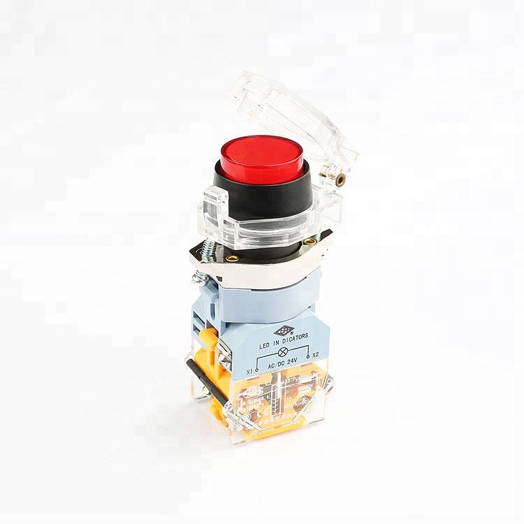 Factory price top quality La133 22mm illuminated waterproof no nc push button switch