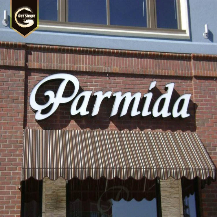 Stainless steel channel letter 3d signs led letter advertising metal signexterior signage on public salon shop signs