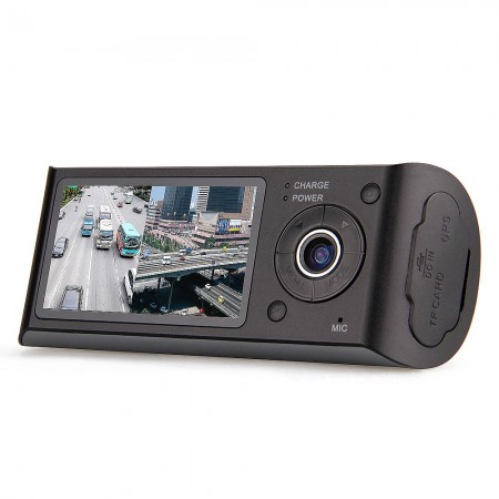 2.7 LCD Vehicle Car Dashboard DVR Camera Video Recorder Dual Lens GPS Logger