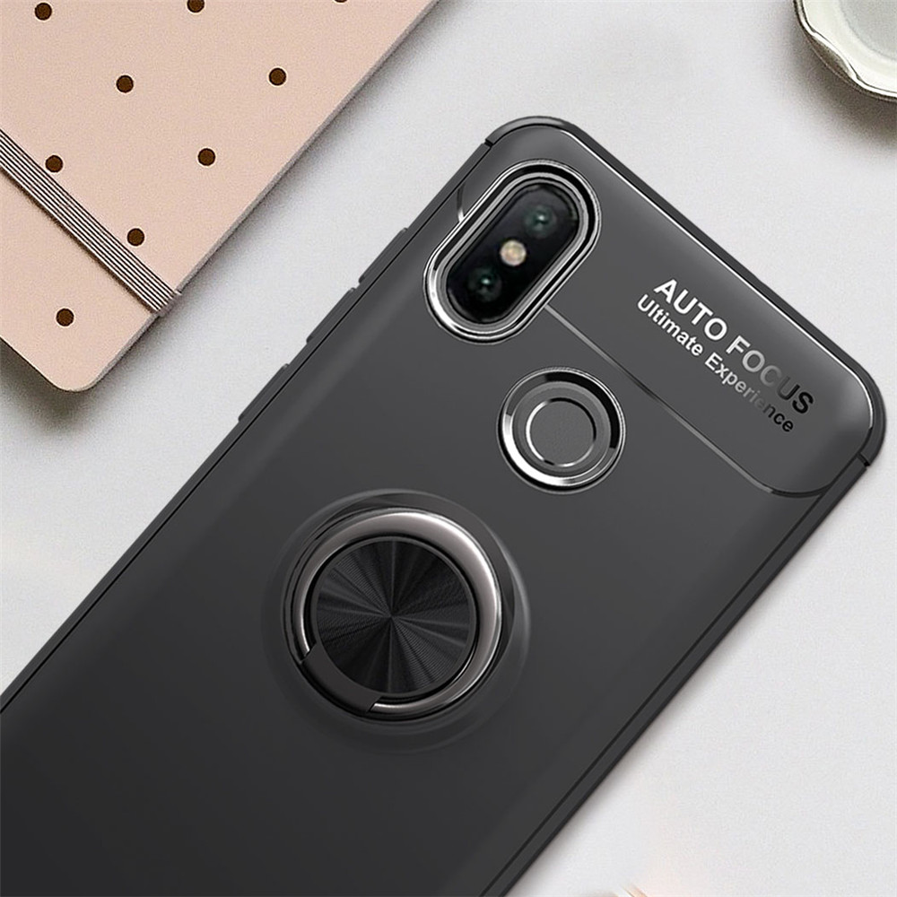 2019 hot sell TPU Shockproof phone Case for huawei honor 10 Lite Metal Ring Bracket Back Cover