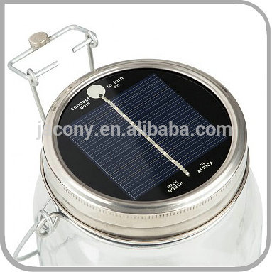 magnetic switch solar jar lids 4leds(JL-2612)