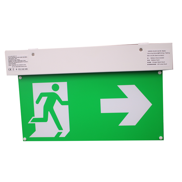 illuminated exit signs SAA CE ROHS 3 years warranty fire exit sign