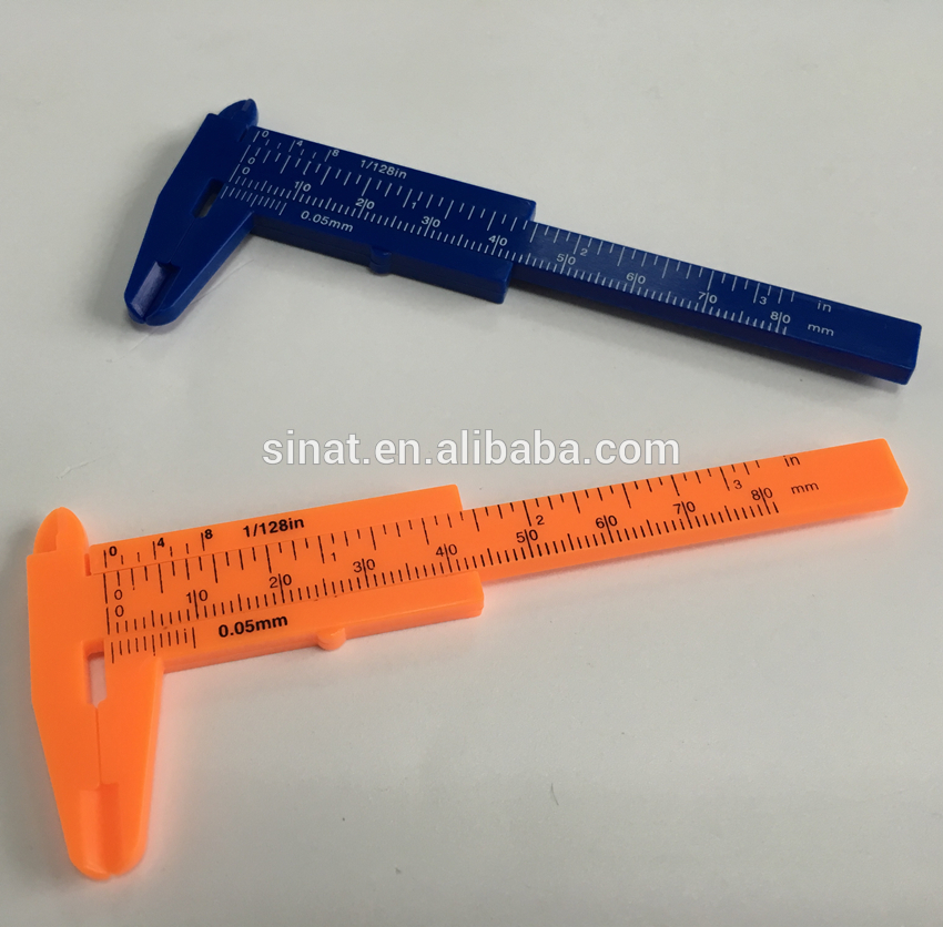 0.05mm 3 4 Plastic Medical ruler Plastic vernier caliper 80mm 100mm