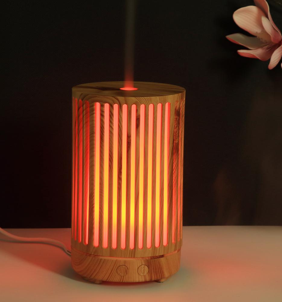 100ml Wood Grain Aromatherapy Essential Oil Diffuser,Humidifier,Ultrasonic Quiet Cool Mist Adjustable Time Setting Diffuser