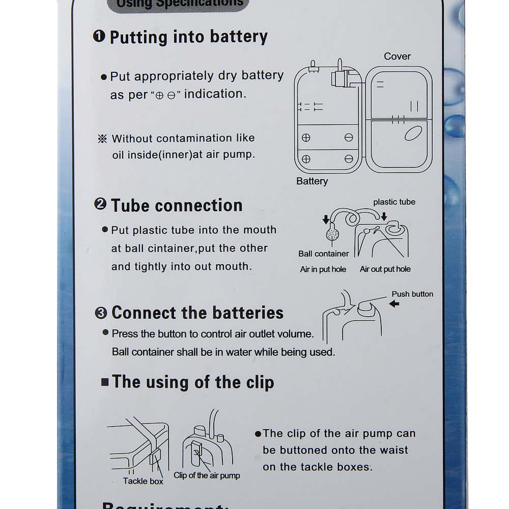 Portable Battery Air Pump Fishing Aerator Multi Speed Water Resistant Oxygenated Live Bait Aquarium