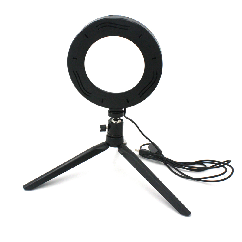 6 inches LED Dimmable with Tripod Stand & Cell Phone Holder Ring Light for Makeup Live StreamYouTube Video