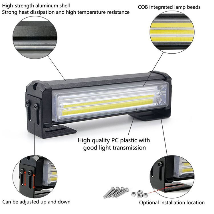 Emergency Grille Head Bright Linear LED Mini Strobe Light Surface Mount for Car Truck Vehicles