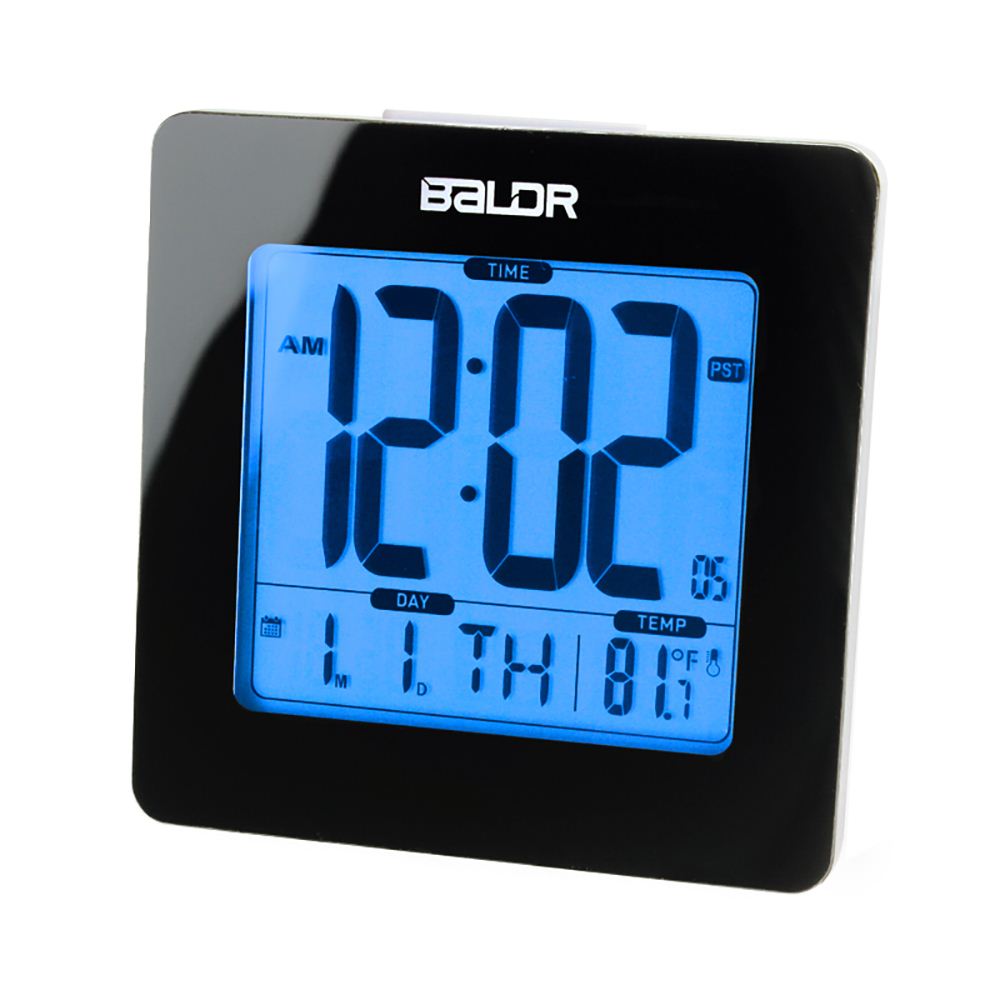 Black/White Digital LCD Calendar Alarm Clock Display date time temperature flexible mini Desk Digital LCD Thermometer