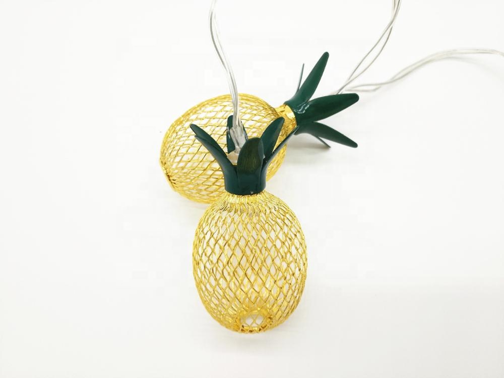 Hot wholesales 3 meters 20 metal pineapple string light LED colourful pineapple string light