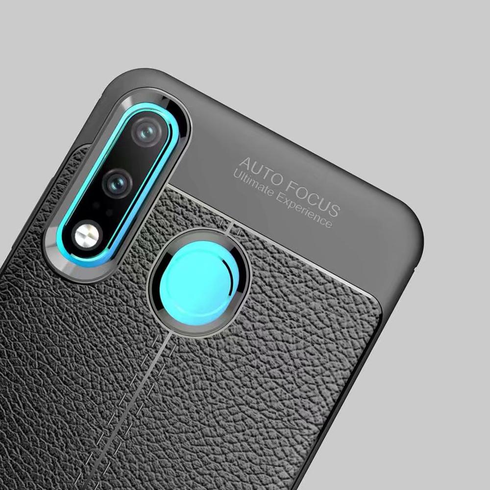 Carbon Fiber Lichee Pattern tpu For Huawei P30 Lite Soft TPU Case