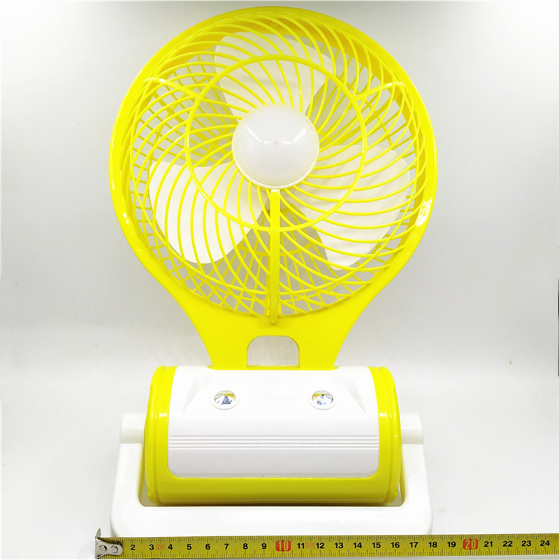 Fan rechargeable with light portable rechargeable fan with light 2 in 1 JR-5588