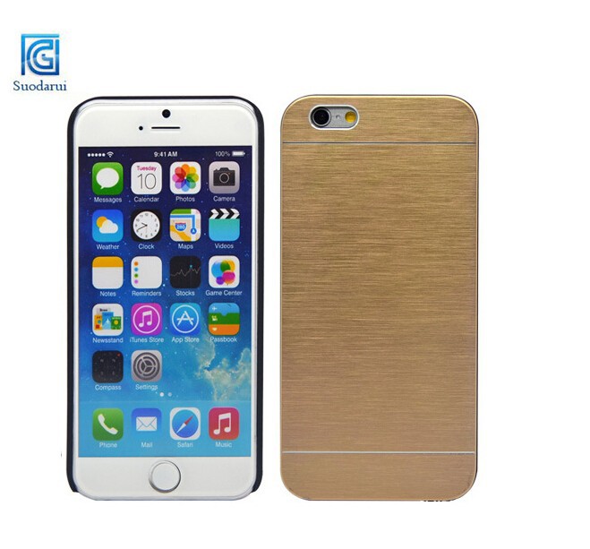 Luxury Brushed Aluminum Metal Hard Cover case for iphone 6