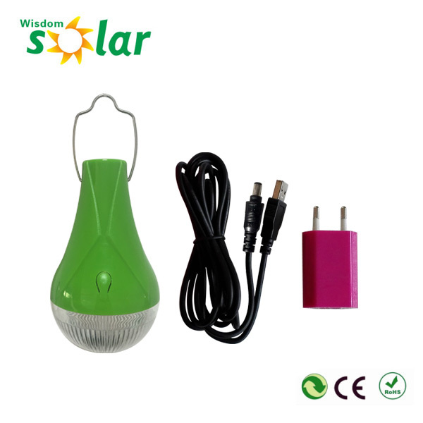 portable factory price mini high power 7.5W wisdomsolar CE indoor 3W led solar bulb 3 kinds of energy saving lamps