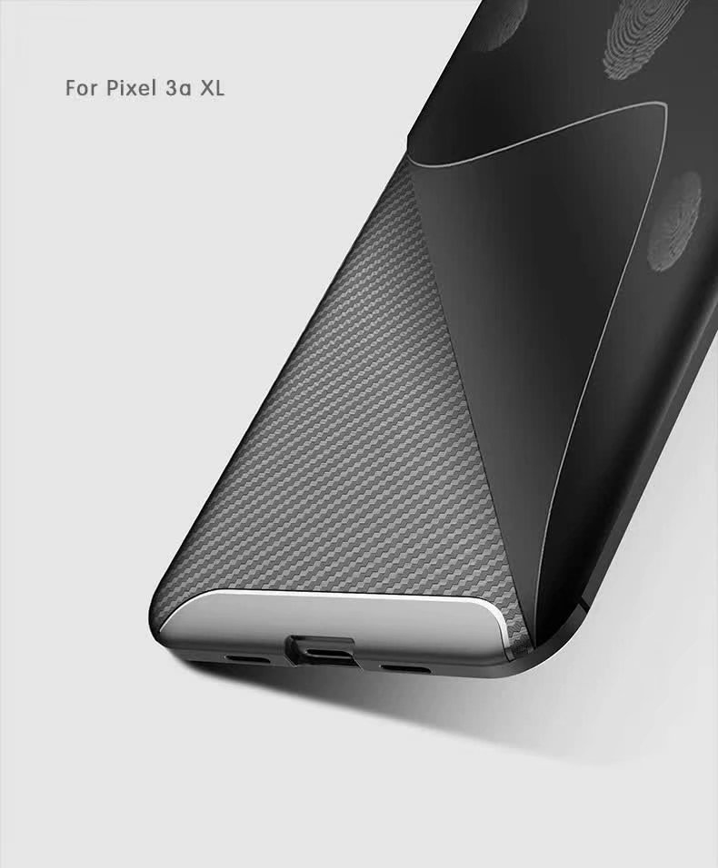 New Premium Shock Protection Carbon Fiber Skin TPU Silicone Case For Google Pixel 3A XL