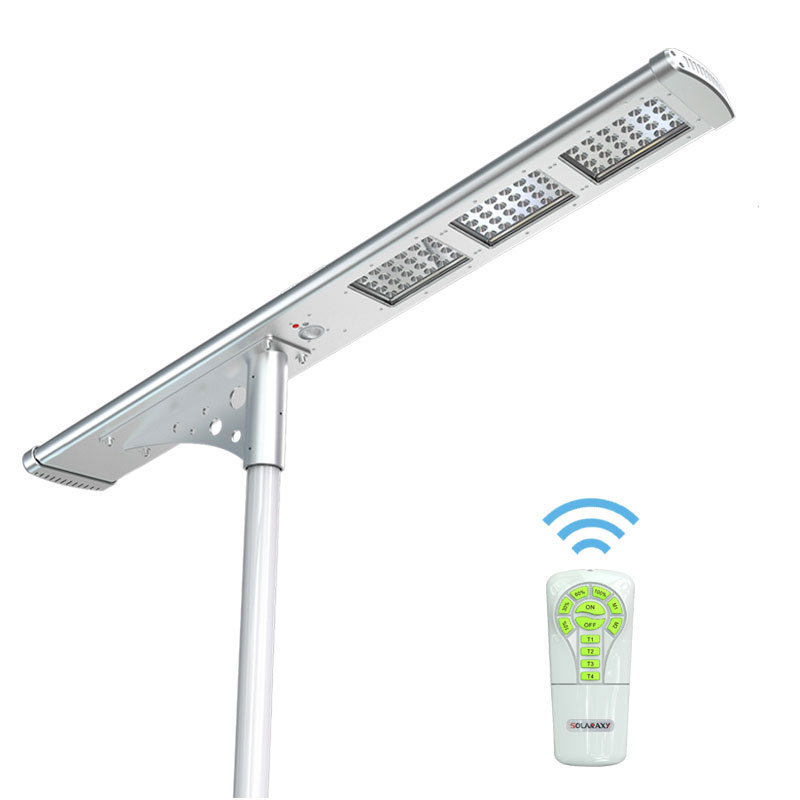 Outdoor motion sensing led waterproof 50w solar street light with pole