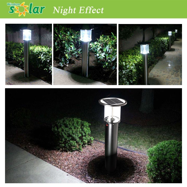 Stainless Steel Solar Powered Led lamp, Waterproof Outdoor Vintage Lights