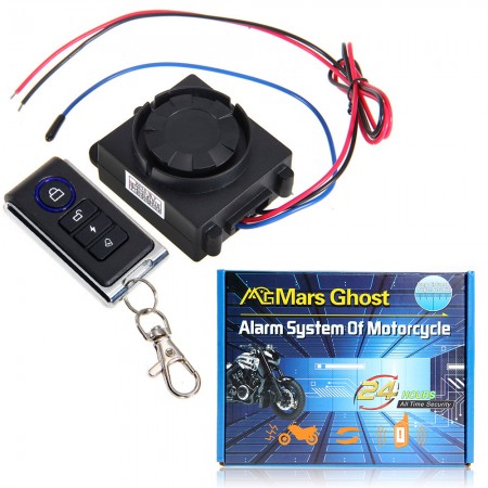 Motorcycle Anti theft Security Alarm System Vibration Detector Remote Control 120-125dB 12V