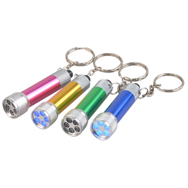 Aluminum Alloy 5 LED Key Chain Mini Flashlight LED Key Ring