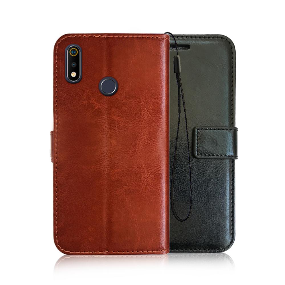 High Quality PU Leather Magnetic Flip Case for OPPO Realme 3i with stands Wallet Book Cell phone Case