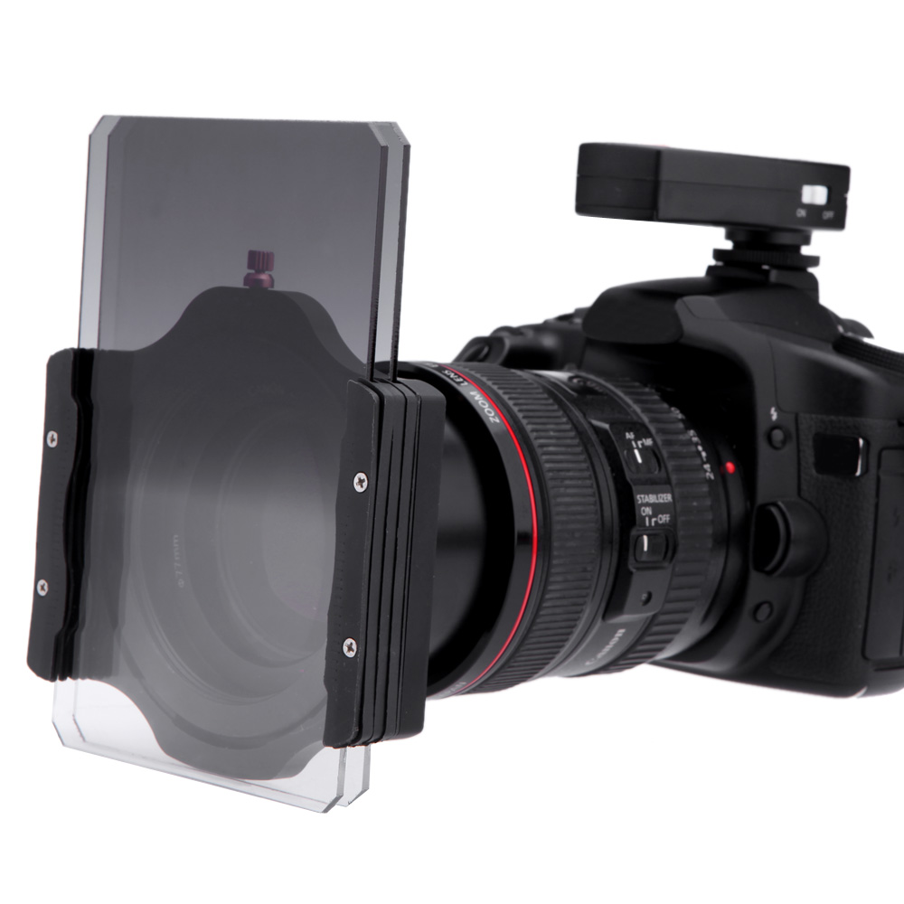 100mm Square Filter Holder with 67/72/77/82mm Filter Adapter Ring All Metal for Lee Hitech Singh-Ray Cokin Z Series Filter