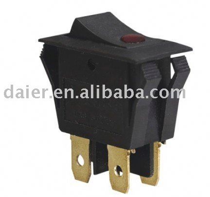 DPST 4pin ON-OFF dot illuminated rocker switch 16A 125V 16A 250V