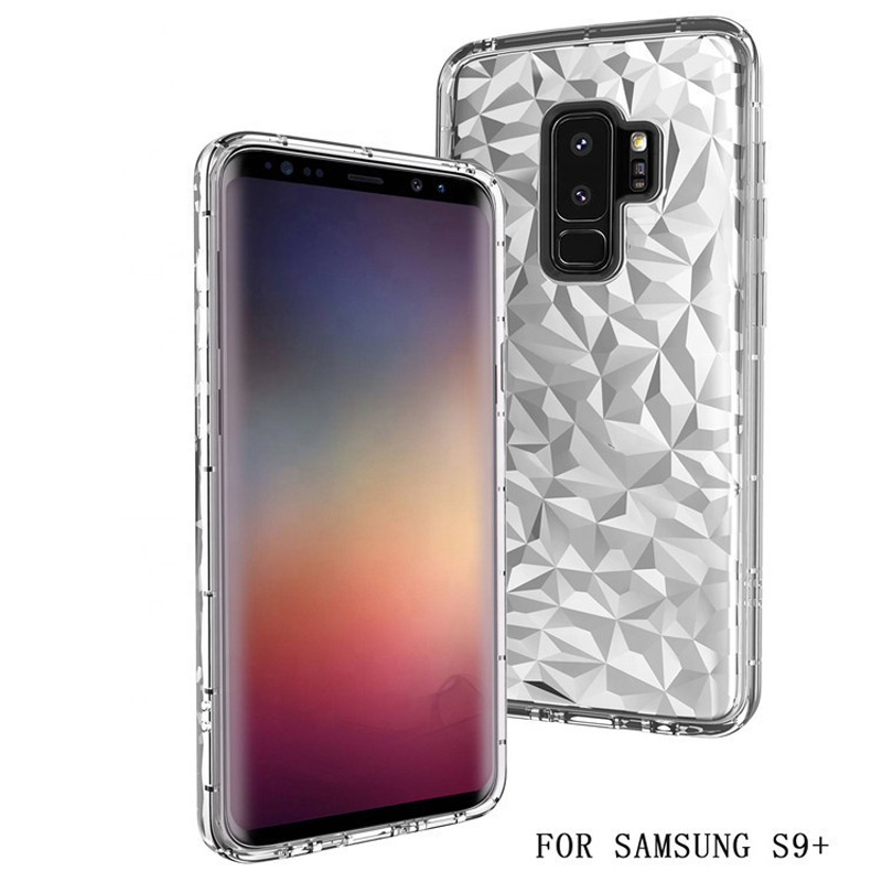 shockproof diamond pattern wholesale transparent tpu phone case for Samsung galaxy S9 Plus case