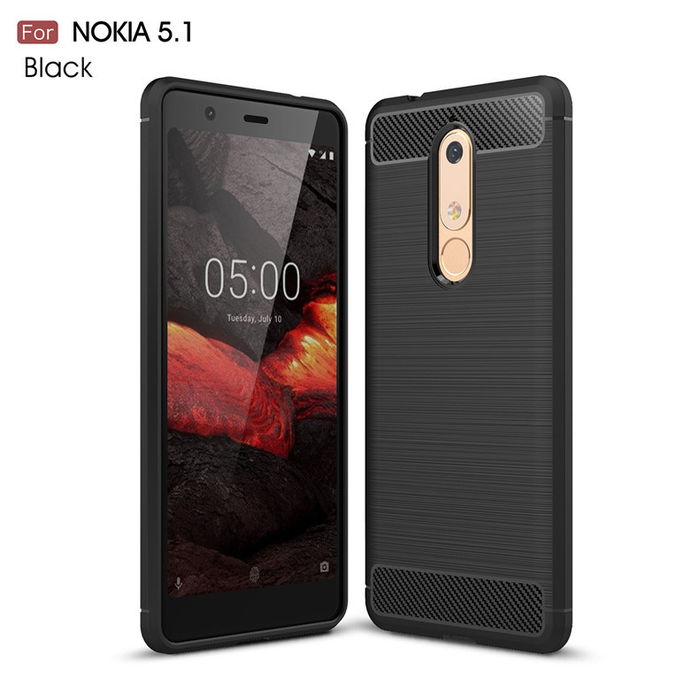 Hot Sell Litchi pattern Soft Tpu case for Nokia 5.1 Cover