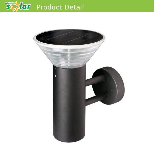 Outdoor aluminum wall mounted solar light, waterproofed solar wall light with IP65, CE, RoHs