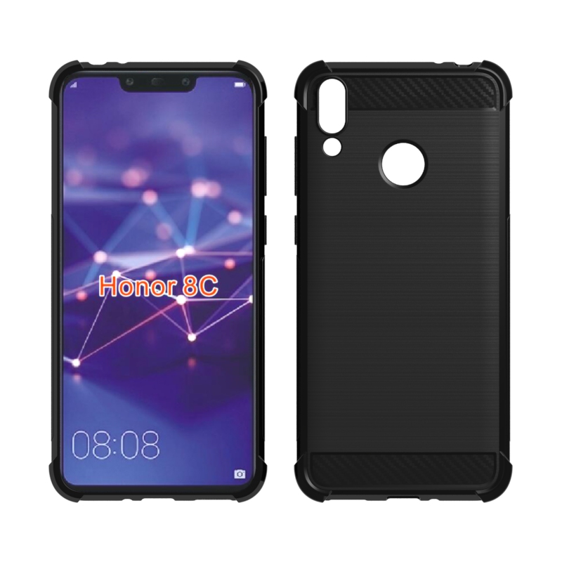 newstyle Carbon Fiber Cover soft Tpu Brushed case For Huawei honor 8C