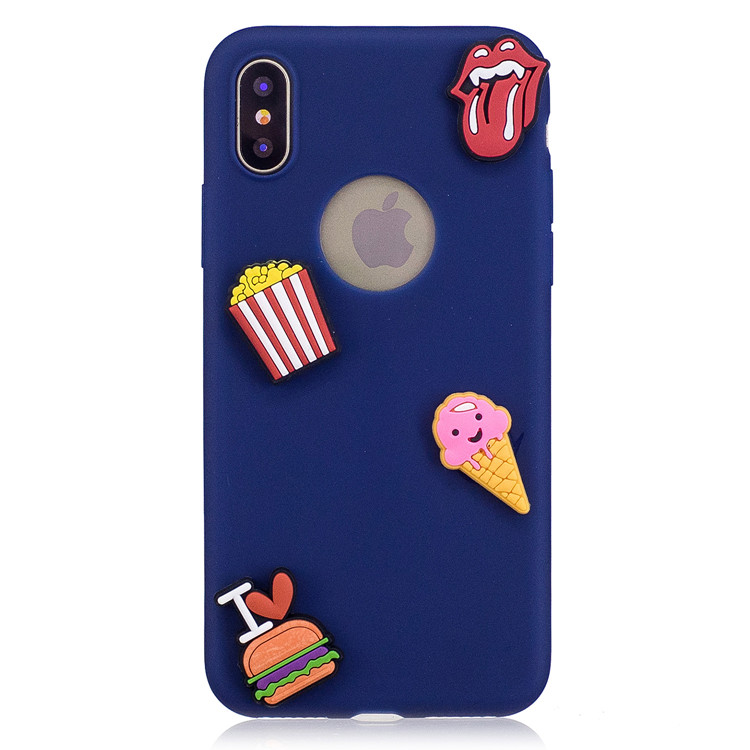 Custom 3D Ice Cream Silicone Phone Case for iPhone X/8 plus / 7 plus/6s Hamburger