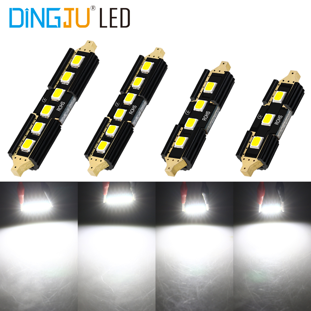 Factory Direct High Quality C5w 6smd 2835 Led Canbus Auto Bulb 12v 1.7w 65.5lm Licence Plate Light With Price