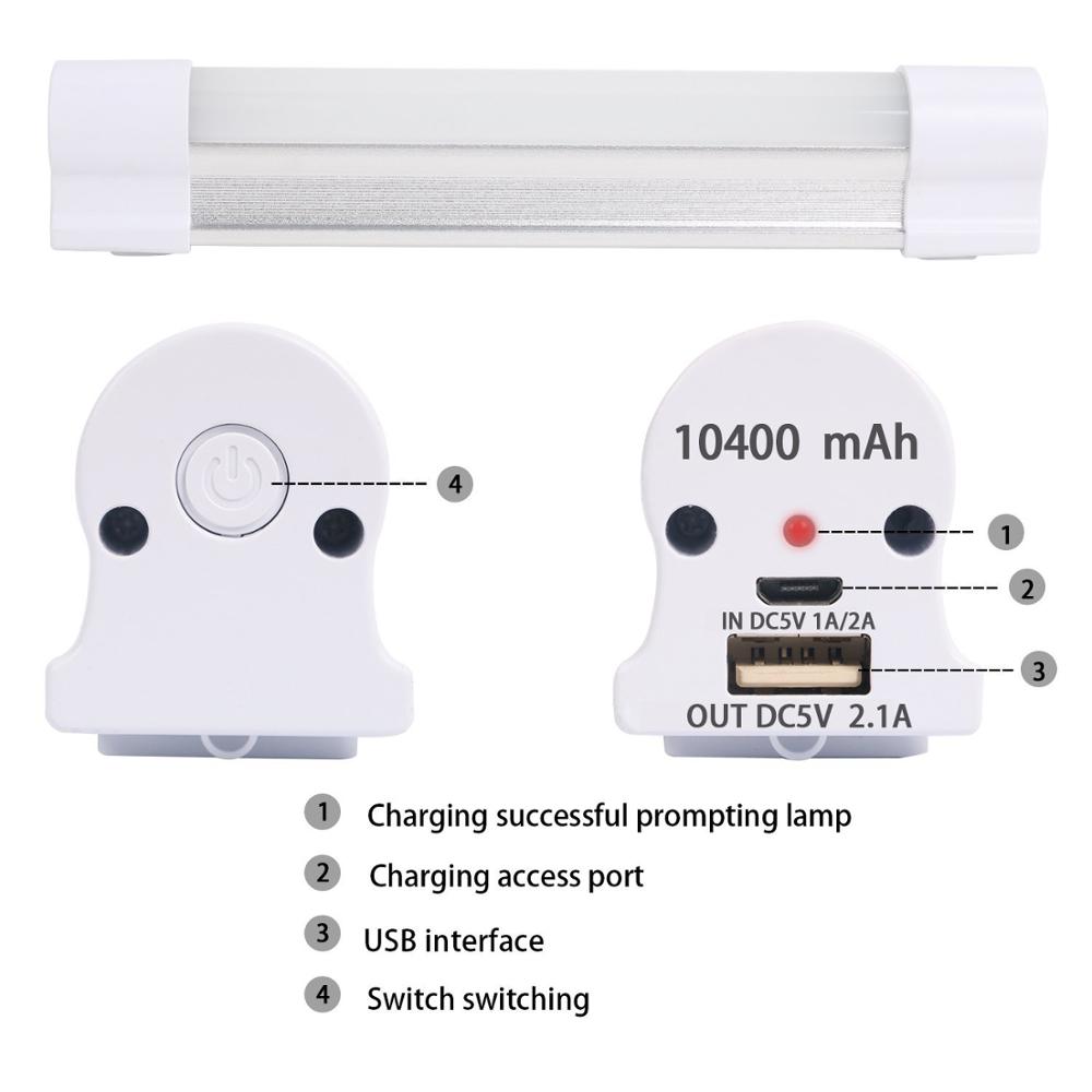 G100 LED Emergency Light, 5V USB rechargeable  with output Camping Lamp  with  Weak/Medium/Strong/Flash/SOS