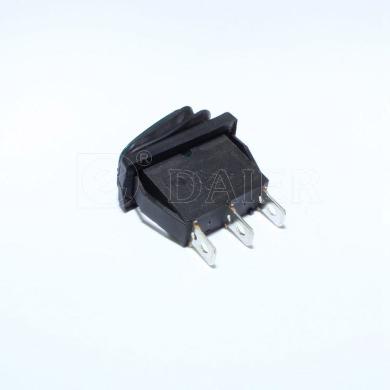 20A 125VAC ON ON SPDT Green Light Rocker switch