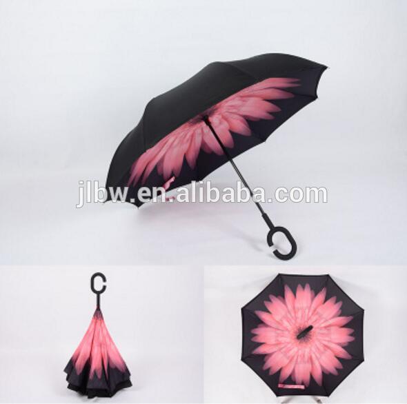 Reverse Umbrella Inverted Umbrella with C handle, C-Hook umbrella