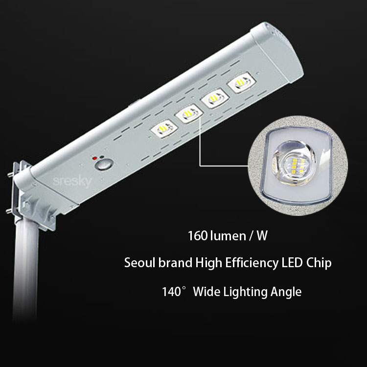 30W luz led solar para jardin bridgelux led street light