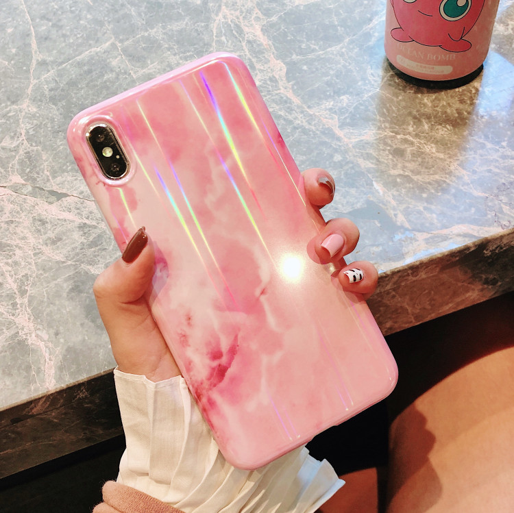 Soft Silicone TPU Colorful Gradient Marble Phone Case for iPhone Xs Max 8 Plus ,  for iPhone Xr Case Granite