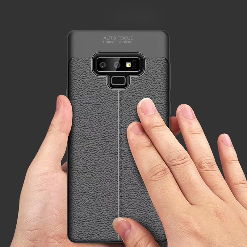 New Design Carbon Fiber Lichee Pattern For Samsung Galaxy note 9 Soft TPU Case
