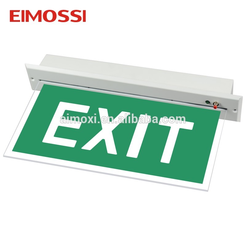 Recessed 3H Acrylic Double sided LED Emergency Pictogram EXIT Sign